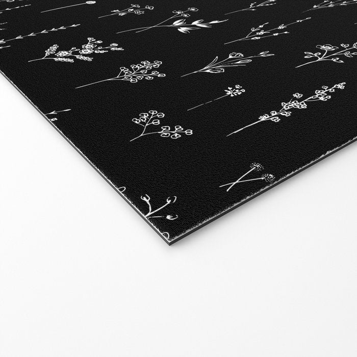 Little Black Wildflowers Welcome Mat Gallery Image 2