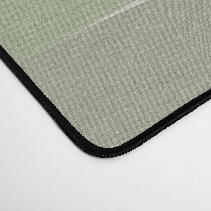 Sage Green Flux Midcentury Modern Check Grid Pattern Desk Mat Gallery Image 4
