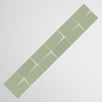 Sage Green Flux Midcentury Modern Check Grid Pattern Table Runner Gallery Image 3