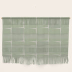 Sage Green Flux Midcentury Modern Check Grid Pattern Wall Hanging Gallery Image 1