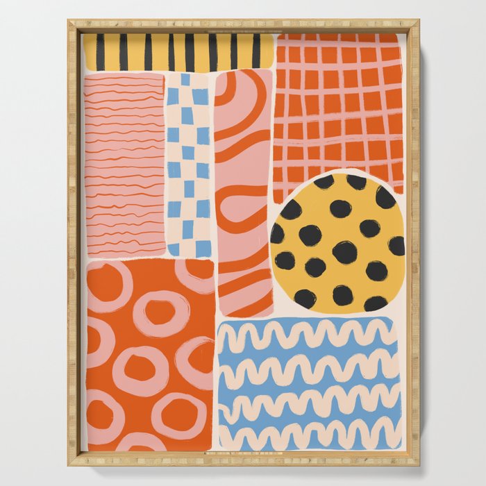 Mid Century Collage | PATTERN 03: The Retro Edition Serving Tray Gallery Image 1