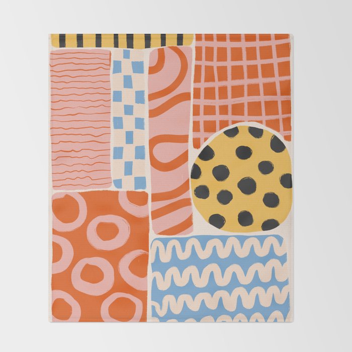Mid Century Collage | PATTERN 03: The Retro Edition Throw Blanket Gallery Image 2