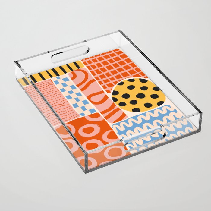Mid Century Collage | PATTERN 03: The Retro Edition Acrylic Tray Gallery Image 1
