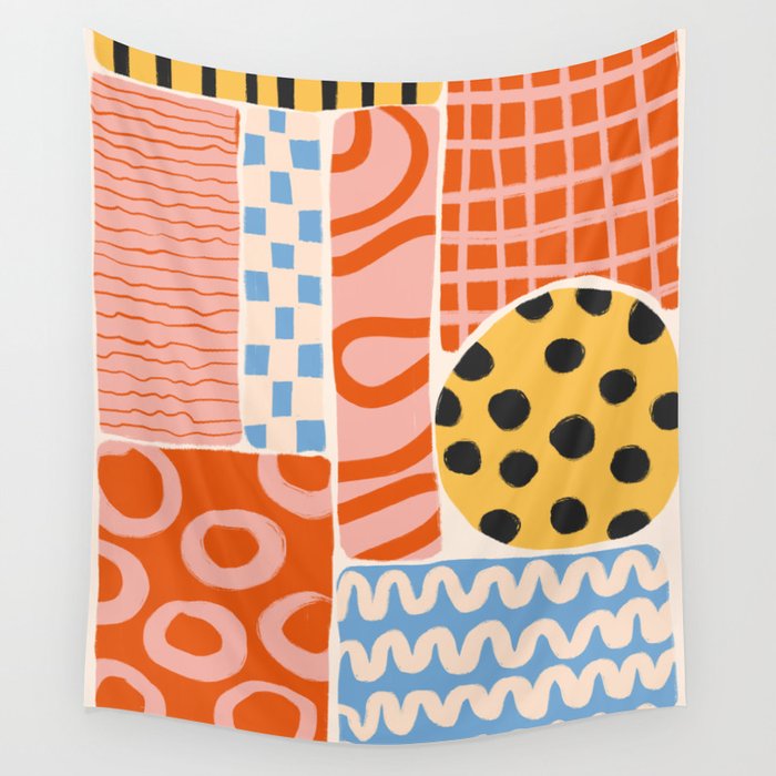Mid Century Collage | PATTERN 03: The Retro Edition Wall Tapestry Gallery Image 4