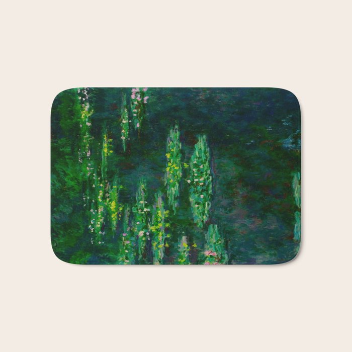 Claude Monet Impressionist Landscape Oil Painting Waterlilies Bath Mat Gallery Image 1