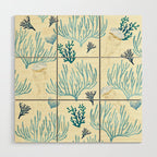 Jellyfish and Coral-Yellow Wood Wall Art Gallery Image 1