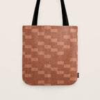 Chic Checks Terracotta Tote Bag Gallery Image 1