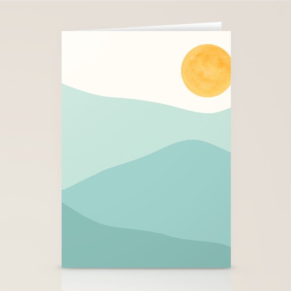 Peaceful Mountain Landscape Stationery Card Gallery Image 1