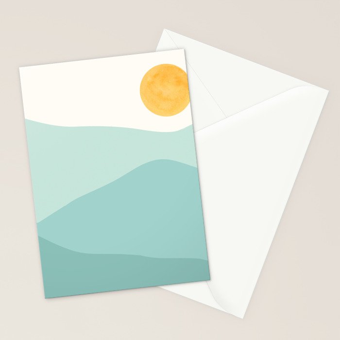 Peaceful Mountain Landscape Stationery Card Gallery Image 2