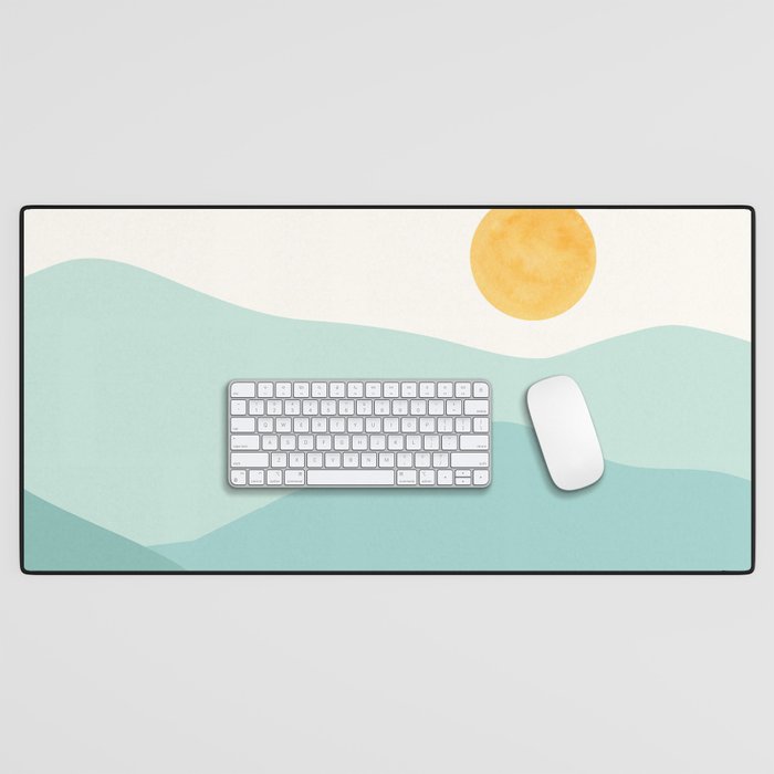 Peaceful Mountain Landscape Desk Mat Gallery Image 1