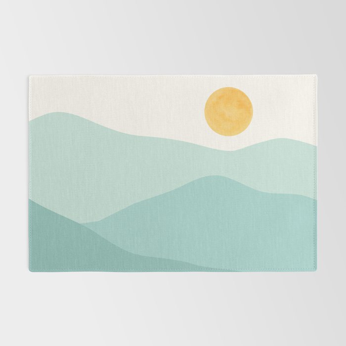 Peaceful Mountain Landscape Rug Gallery Image 2