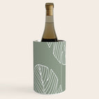 Line Drawing, Green, Palms Print, Boho Wall Art Wine Chiller Gallery Image 3