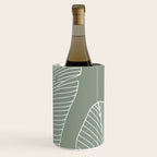 Line Drawing, Green, Palms Print, Boho Wall Art Wine Chiller Gallery Image 1