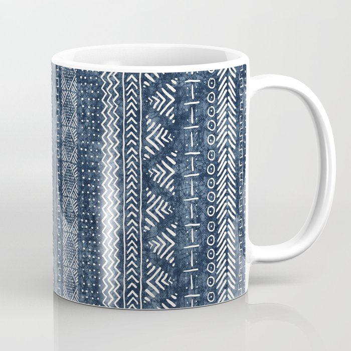 Funky Vertical Stripe in Indigo Coffee Mug Gallery Image 1