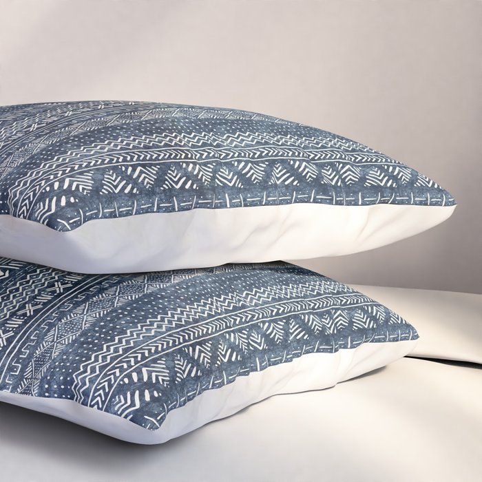 Funky Vertical Stripe in Indigo Pillow Sham Gallery Image 3