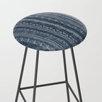 Funky Vertical Stripe in Indigo Stool Gallery Image 2