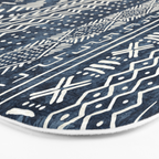 Funky Vertical Stripe in Indigo Bath Mat Gallery Image 3