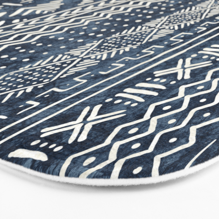 Funky Vertical Stripe in Indigo Bath Mat Gallery Image 3