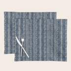 Funky Vertical Stripe in Indigo Placemat Gallery Image 1