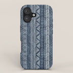 Funky Vertical Stripe in Indigo iPhone Case Gallery Image 1