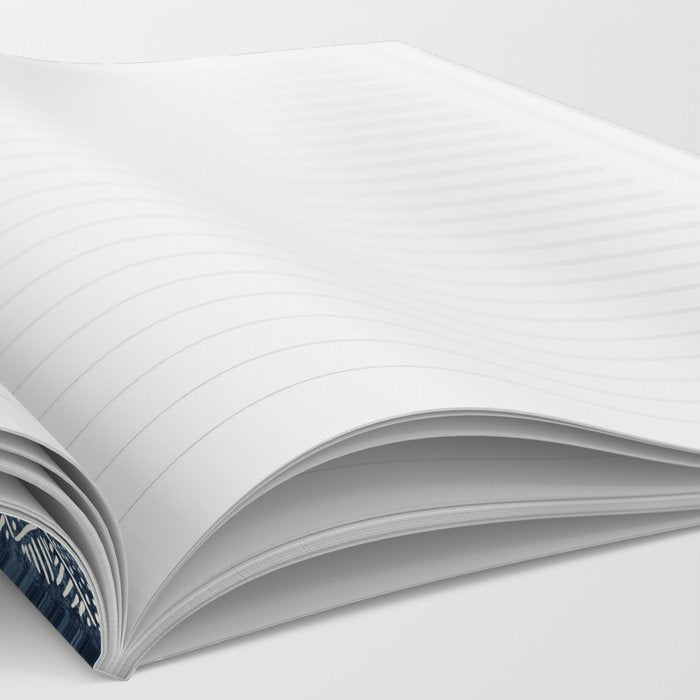 Funky Vertical Stripe in Indigo Notebook Gallery Image 2