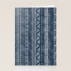 Funky Vertical Stripe in Indigo Stationery Card Gallery Image 2
