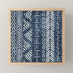 Funky Vertical Stripe in Indigo Mini Art Print Gallery Image 1