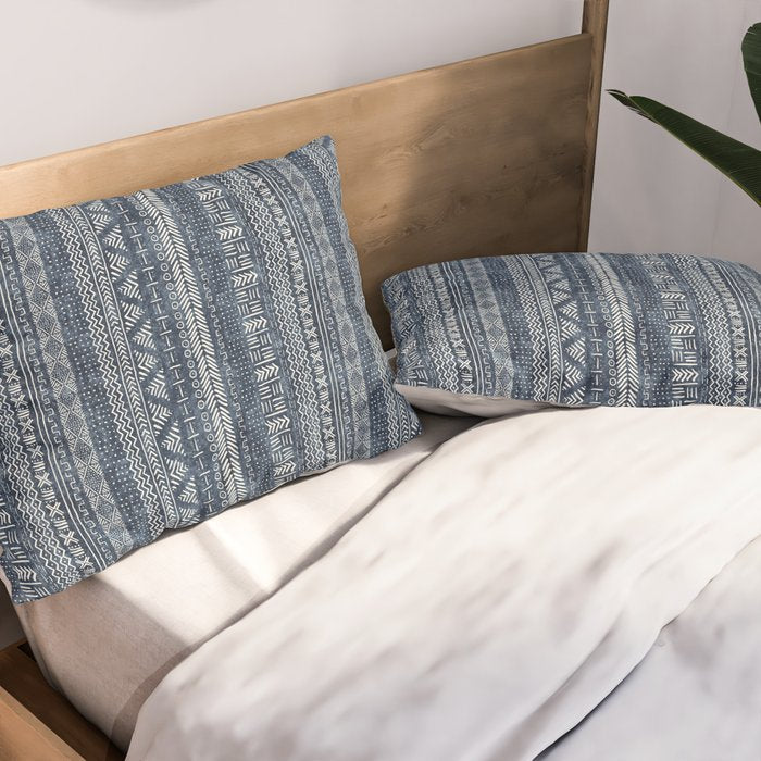 Funky Vertical Stripe in Indigo Pillow Sham Gallery Image 2