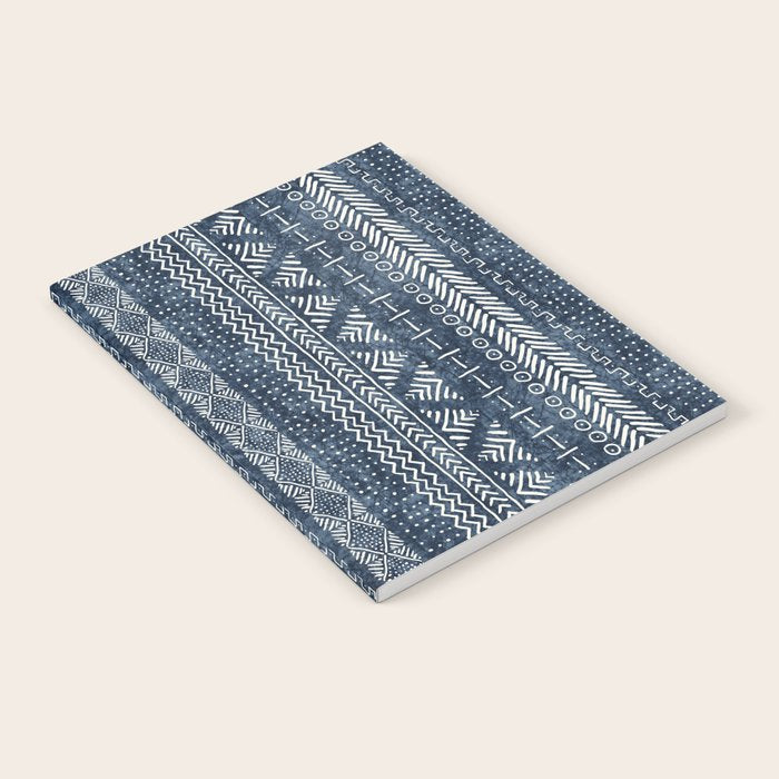 Funky Vertical Stripe in Indigo Notebook Gallery Image 1