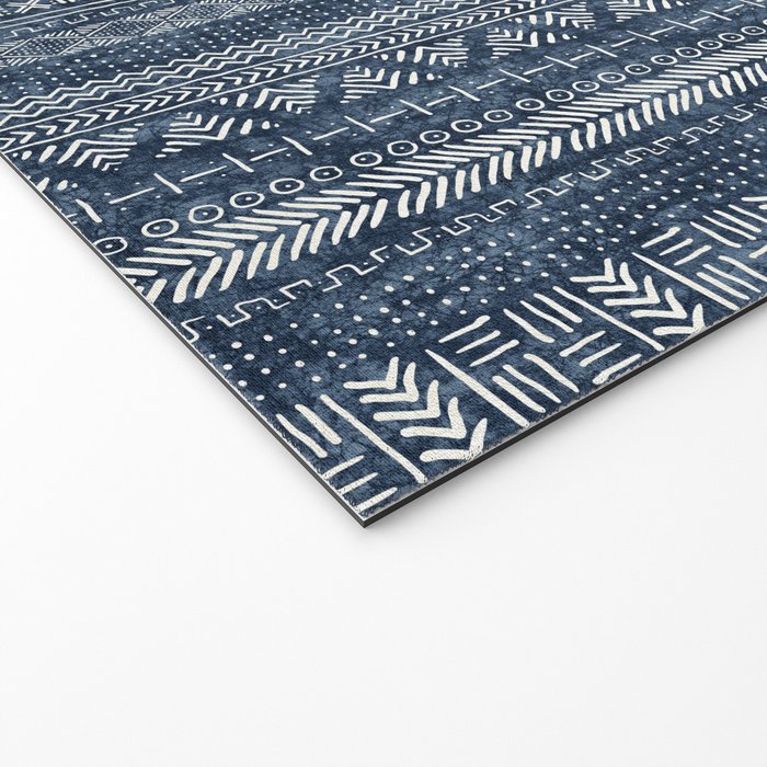 Funky Vertical Stripe in Indigo Welcome Mat Gallery Image 2