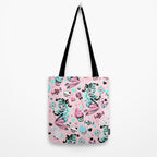 MInt Sugar Pinup Doll Pattern Tote Bag Gallery Image 2