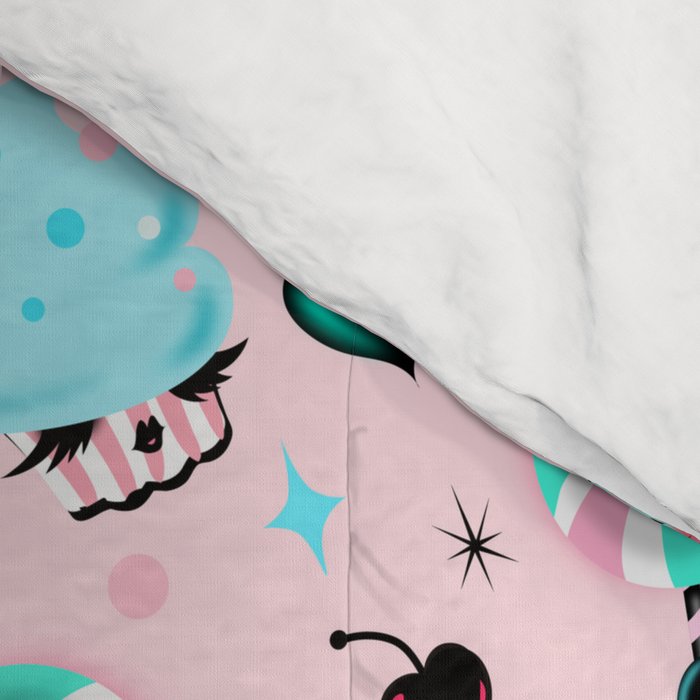 MInt Sugar Pinup Doll Pattern Comforter Gallery Image 4