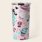 MInt Sugar Pinup Doll Pattern Travel Mug Gallery Image 1