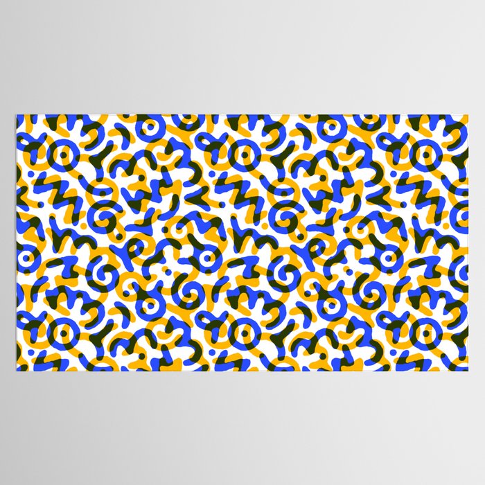 Abstract colorful doodle art pattern Tablecloth Gallery Image 2