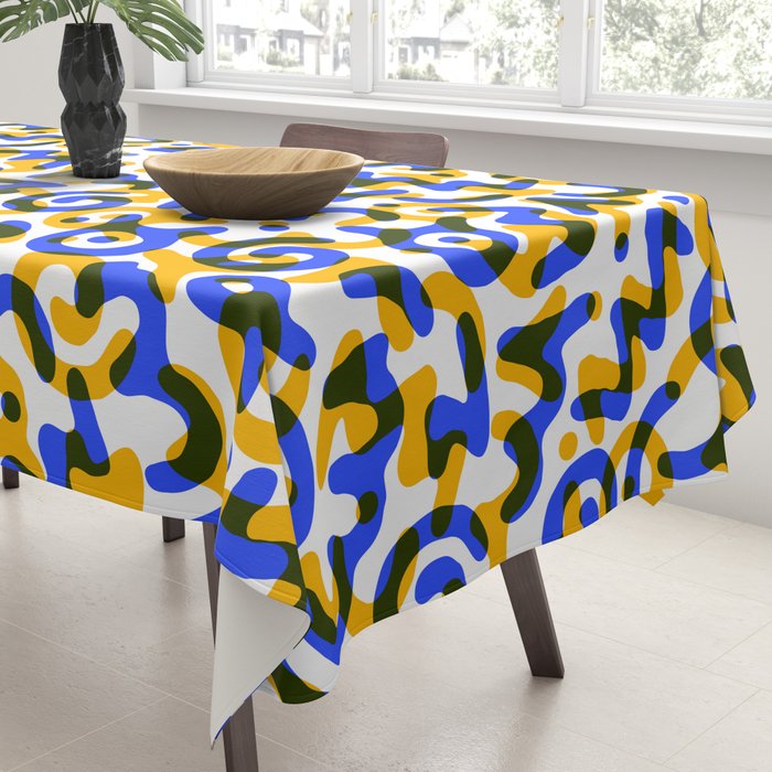Abstract colorful doodle art pattern Tablecloth Gallery Image 3