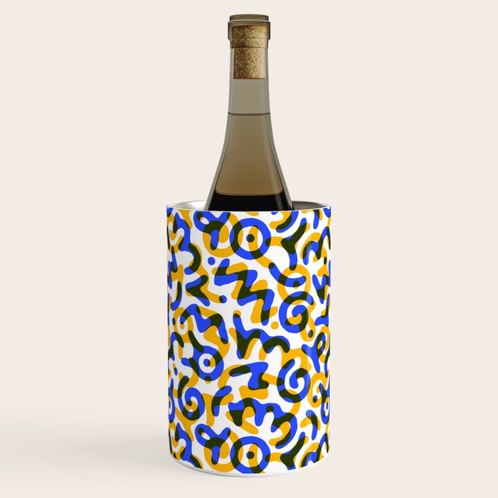 Abstract colorful doodle art pattern Wine Chiller Gallery Image 1