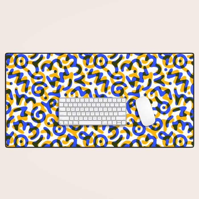 Abstract colorful doodle art pattern Desk Mat Gallery Image 1