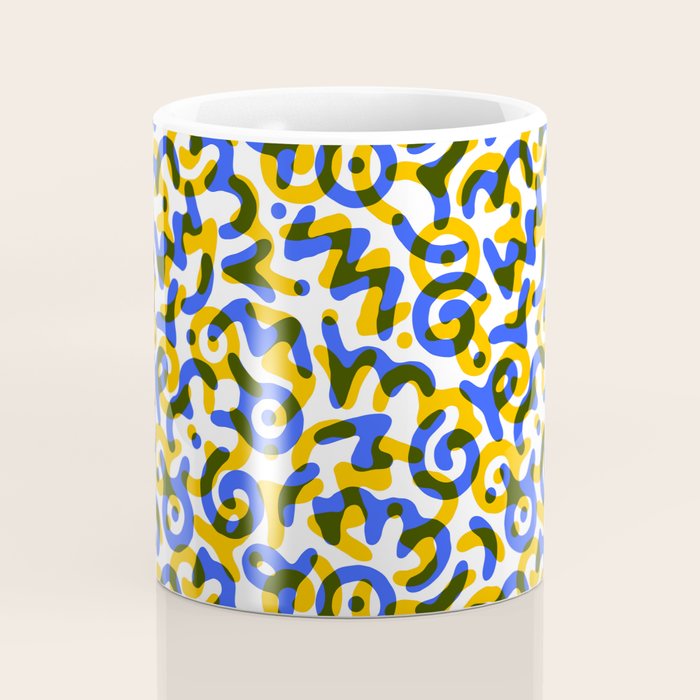 Abstract colorful doodle art pattern Coffee Mug Gallery Image 4