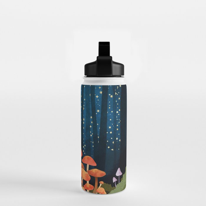 Midnight Mushrooms Water Bottle Gallery Image 2