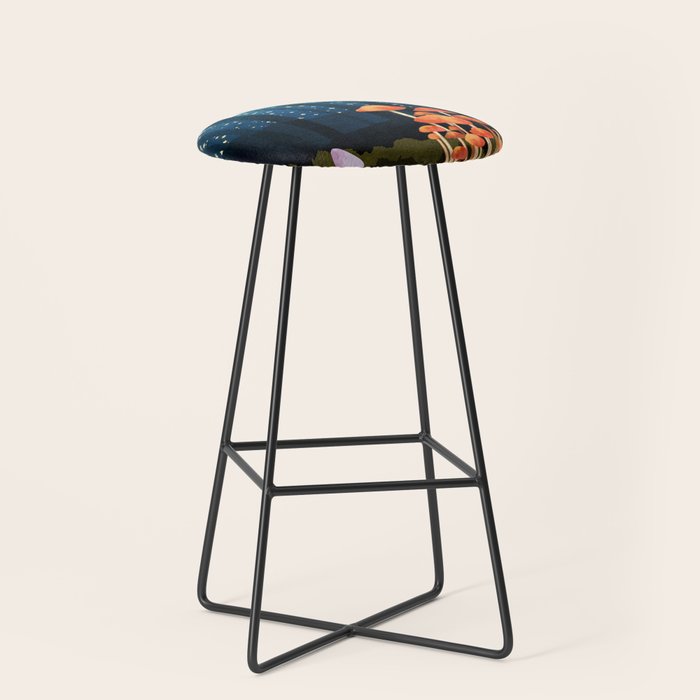 Midnight Mushrooms Stool Gallery Image 1