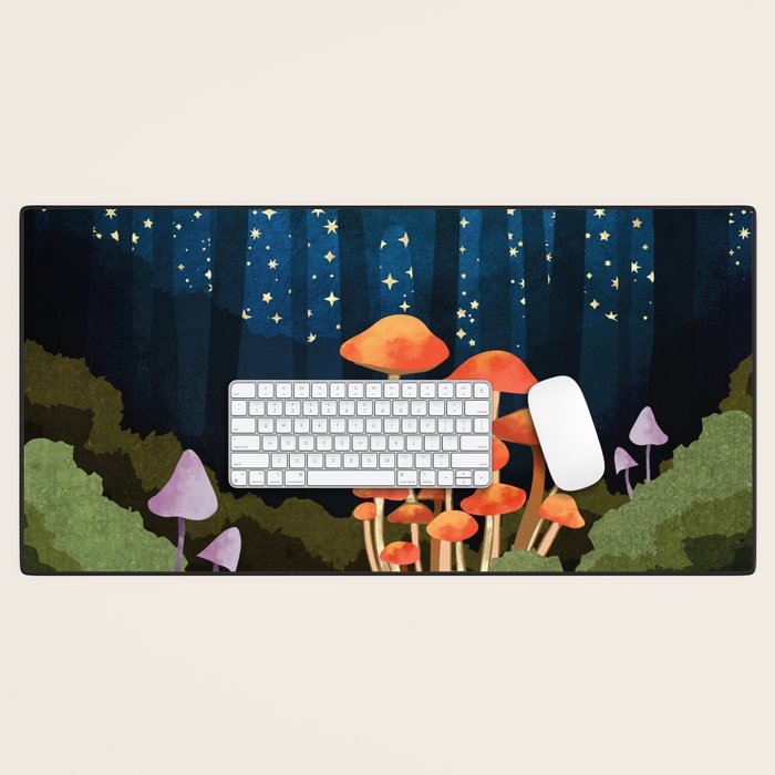 Midnight Mushrooms Desk Mat Gallery Image 1