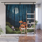 Midnight Mushrooms Wall Mural Gallery Image 1