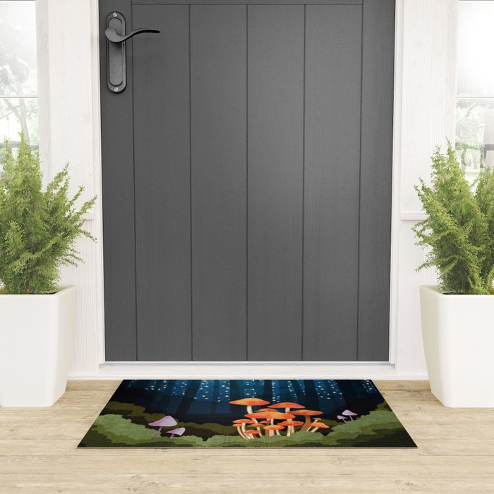 Midnight Mushrooms Welcome Mat Gallery Image 3