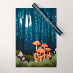 Midnight Mushrooms Wrapping Paper Gallery Image 1