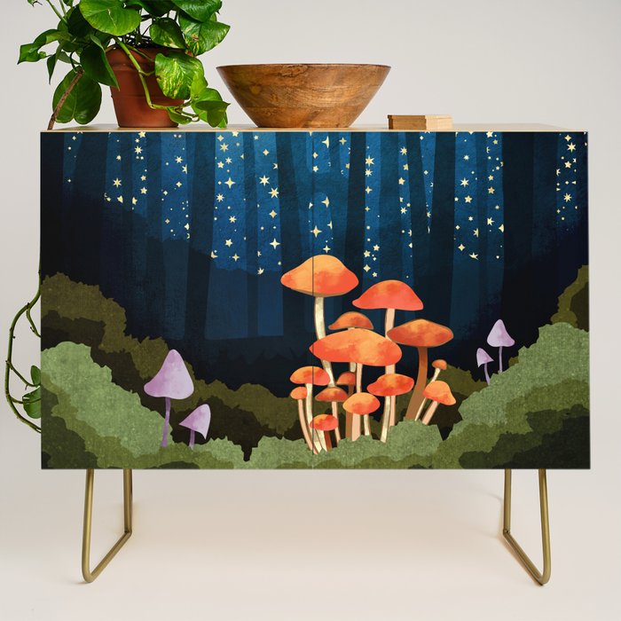 Midnight Mushrooms Credenza Gallery Image 1