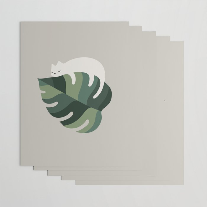 Cat and Plant 10 Wrapping Paper Gallery Image 3
