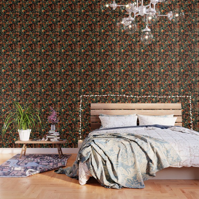 Birds and Snake Floral Pattern Wallpaper Gallery Image 3