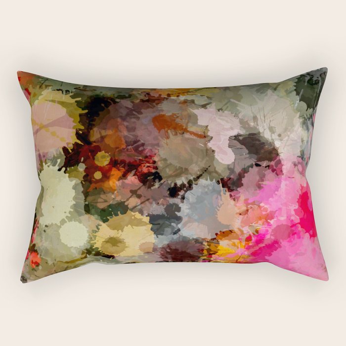 Paint Splatter Bouqet  Rectangular Pillow Gallery Image 1