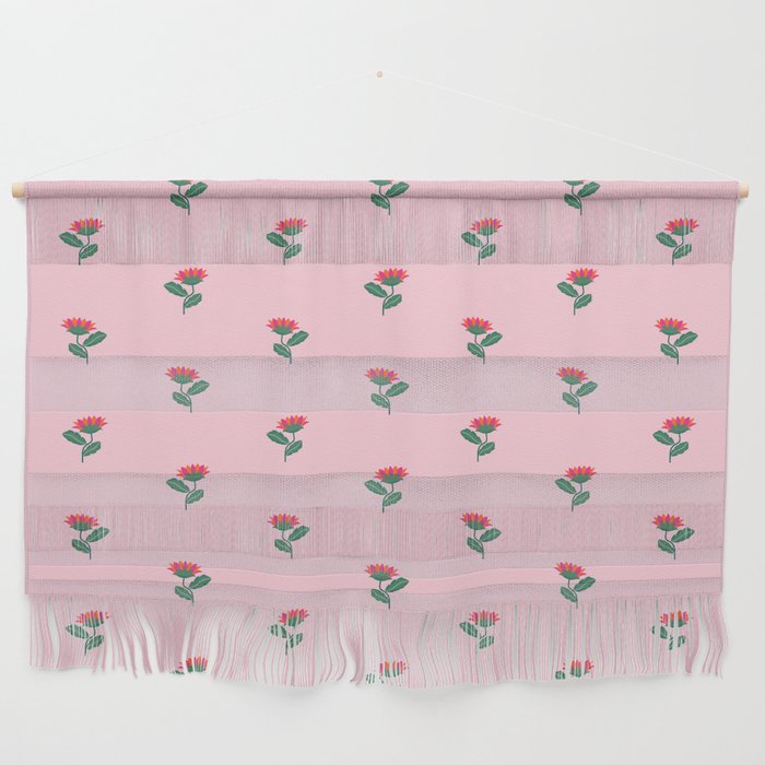 Art Nouveau Single Tropical Flower - Pattern Wall Hanging Gallery Image 1
