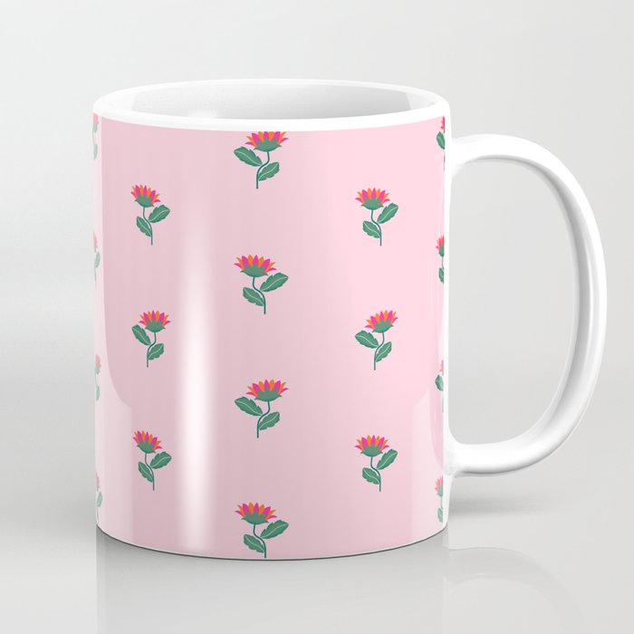 Art Nouveau Single Tropical Flower - Pattern Coffee Mug Gallery Image 1